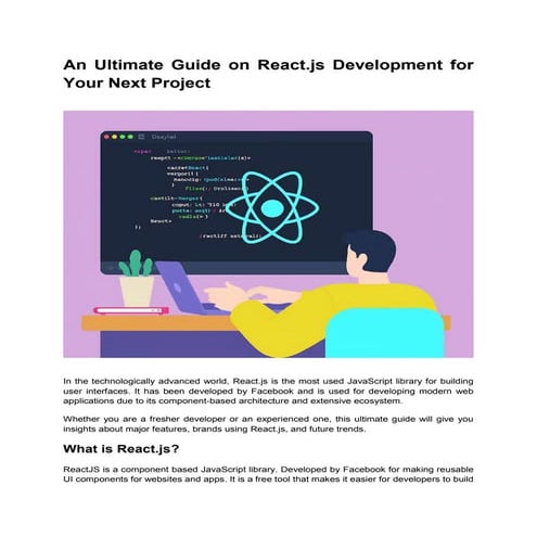 An Ultimate Guide on React.js Development for Your Next Project | PDF