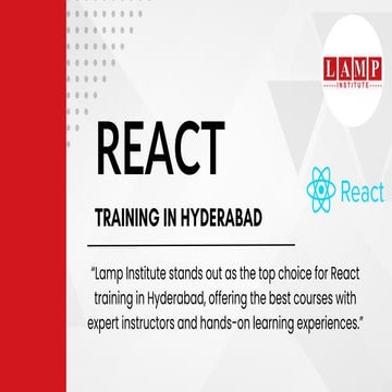 React Training in Hyderabad | PPT