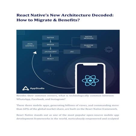 React Native’s New Architecture Decoded: How to Migrate & Benefits? | PDF