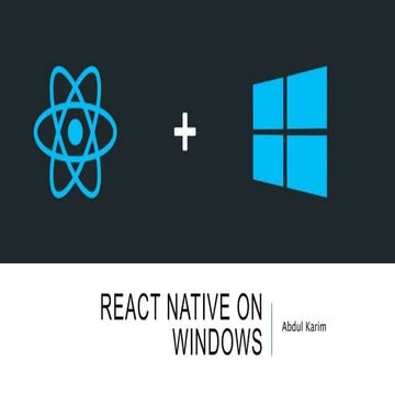 React native on windows | PPT