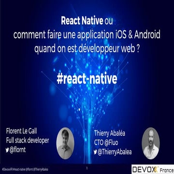 React native ou comment faire une application iOS & Android quand on est déve...