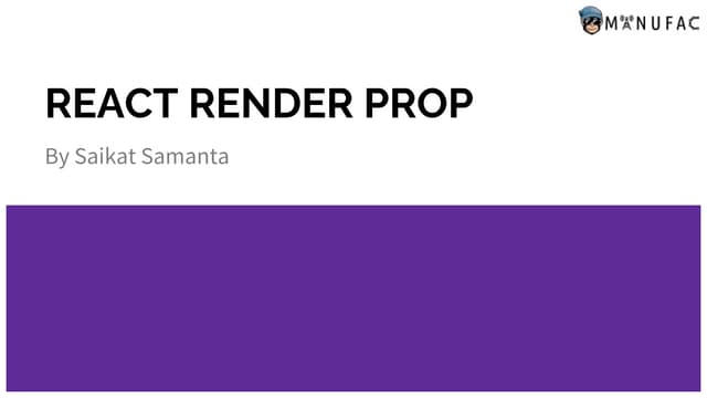 React render props | PPT