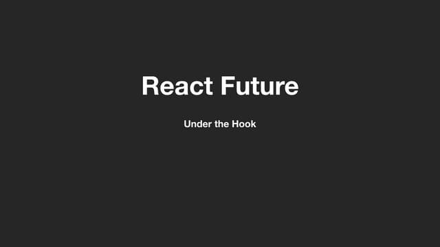 React Under the Hook - DevDays Europe 2019