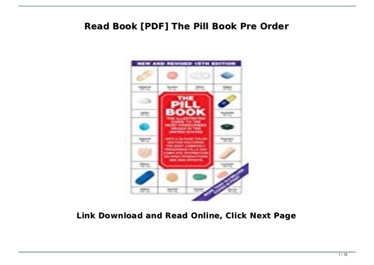 Read Book [PDF] The Pill Book Pre Order
