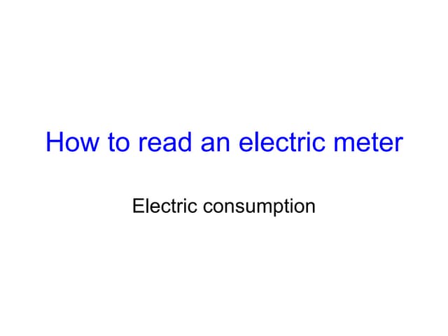 Read electric meter