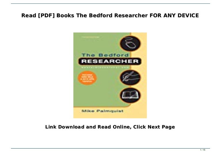 Read Pdf Books The Bedford Researcher For Any Device
