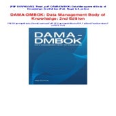 Dama Dmbok 2Nd Edition Pdf _ Dama Data Management – TPFA