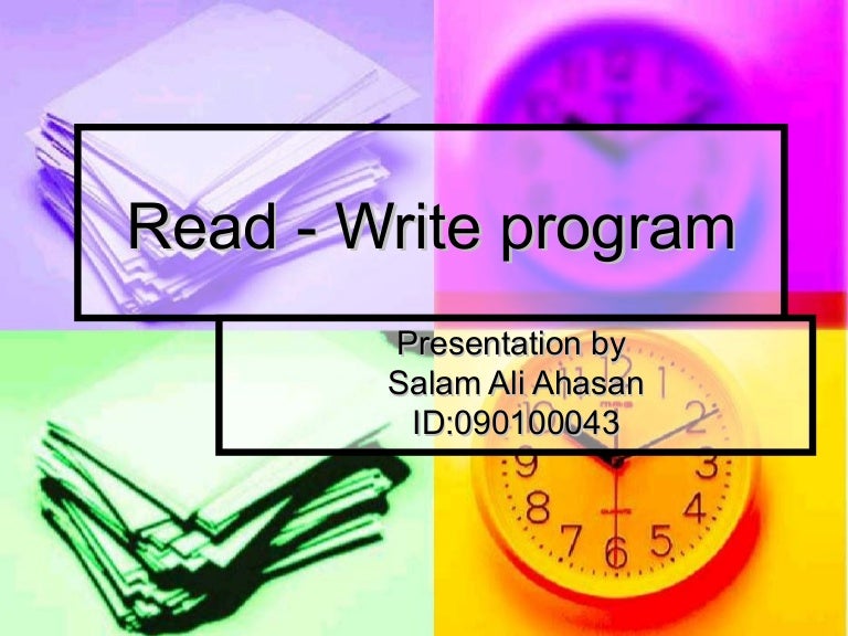 Read write program