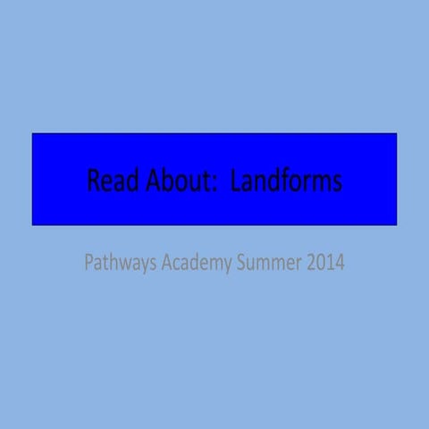 Read about landforms 2014 (1)