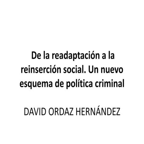 Readaptación social