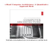 ~Read Computer Architecture A Quantitative Approach Book