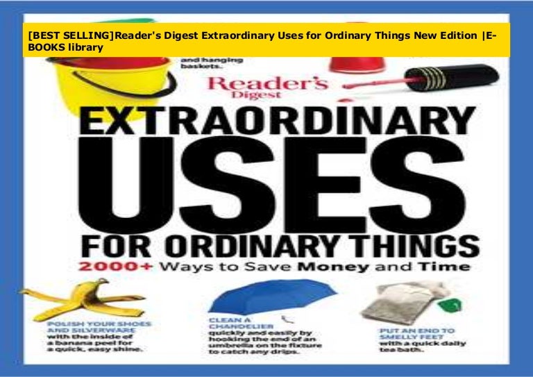 [BEST SELLING]Reader's Digest Extraordinary Uses for Ordinary Things