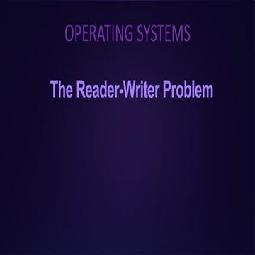 readers writers Problem in operating system | PPT | Computing ...