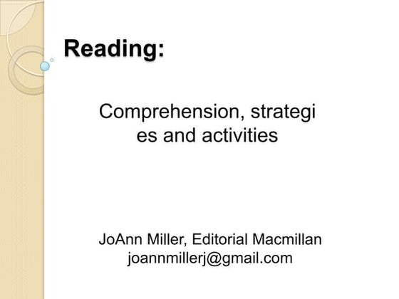 Reading Comprehension Strategies | PPT