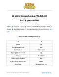 listening comprehension worksheet for 7 9 year old kids