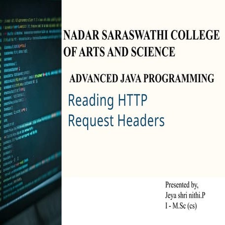 Reading-HTTP-Request-Headers in advanced Java programming | PPTX | Web ...