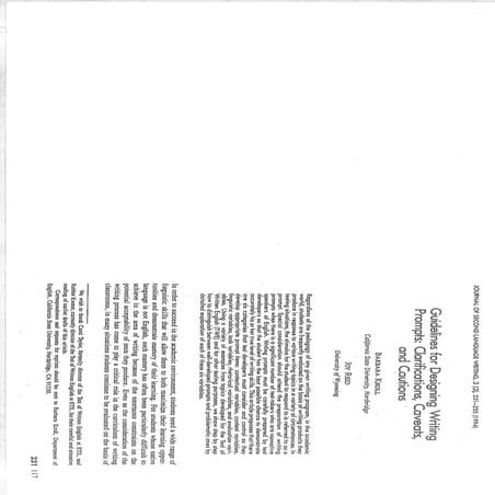 Reading 1 guidelines for designing writing prompts