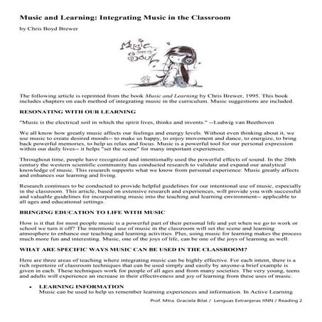  music and learning