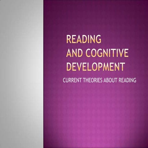 Reading and cognitive development | PPTX