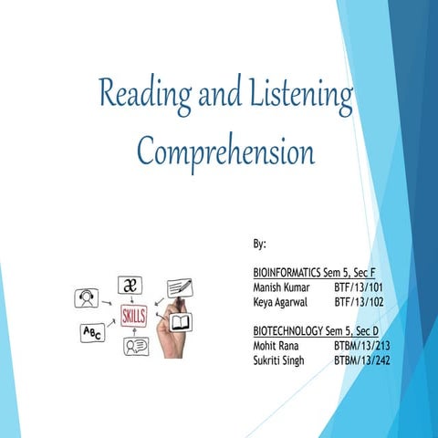 Reading and listening comprehension
