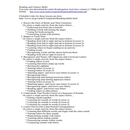 Readingand literacyskills minilessonideas