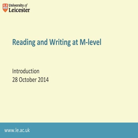 Reading and writing at m level for scitt