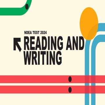 Reading and Writing  Skills NDEA Refresher.pptx