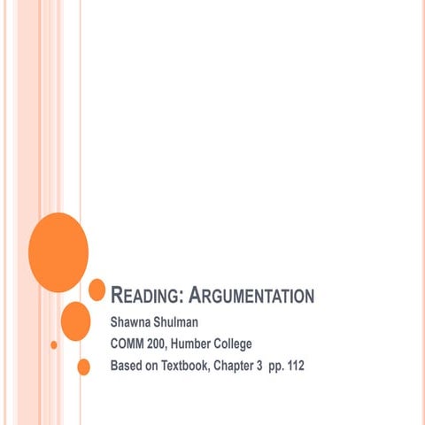 Reading argumentation