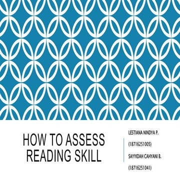 Reading assessment nindya -sayidah