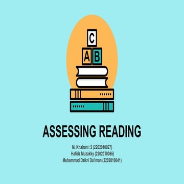 Reading assessment PPT to assess the students' reading achievement