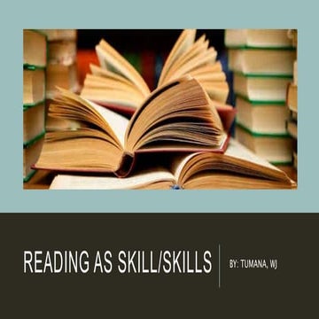 Reading as skill