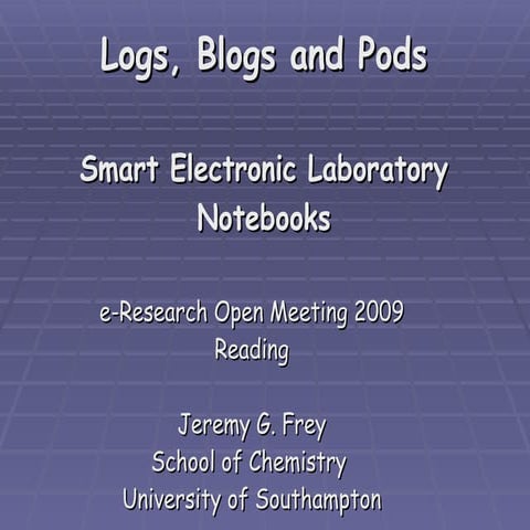 Blogs Logs Pods: Smart Labs