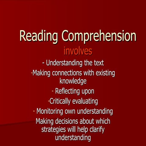 Reading comprehension