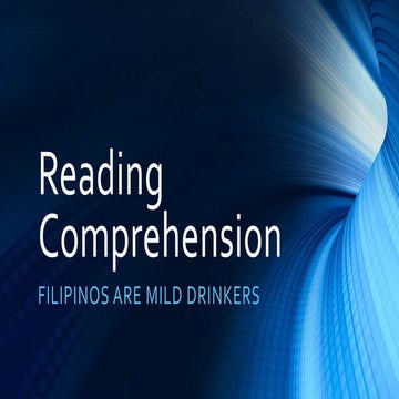 Reading comprehension