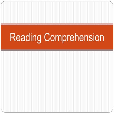 Reading Comprehension 