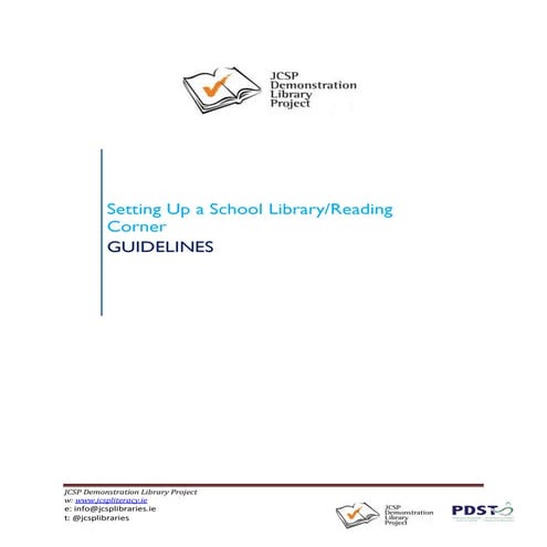 Reading corner guidelines