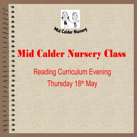 Reading curriculum evening nursery