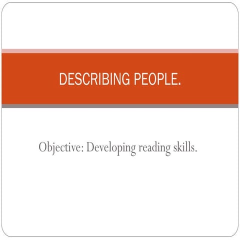Describing people (reading)