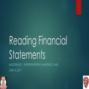 Reading financial statements