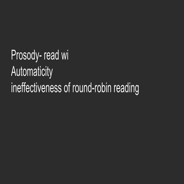 Reading fluency