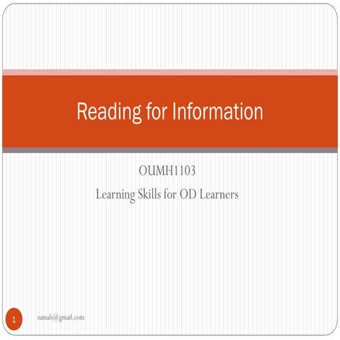 Reading for information