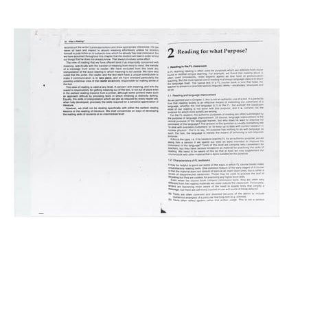 Reading for what purpose