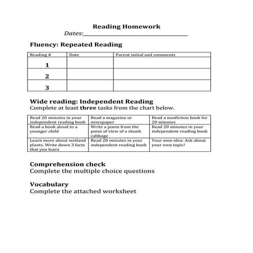 Reading Homework: Example