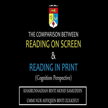 Reading in print & reading on screen