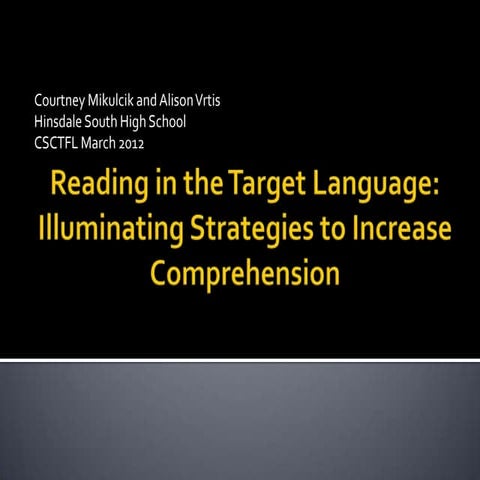 Reading in the Target Language