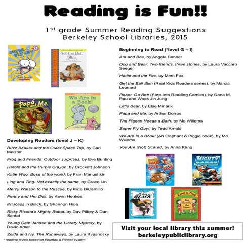 2nd grade Reading Recommendations: Fall 2014 | PDF