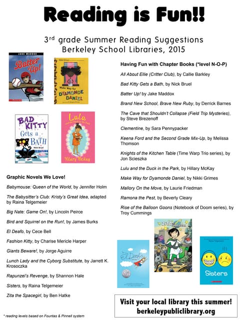 4th grade summer reading recommendations