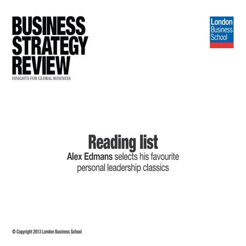 Reading List by Professor Alex Edmans | PDF