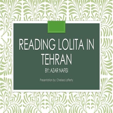 Reading Lolita in Tehran