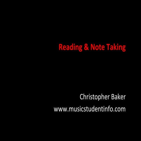 Better Research - reading & taking notes 